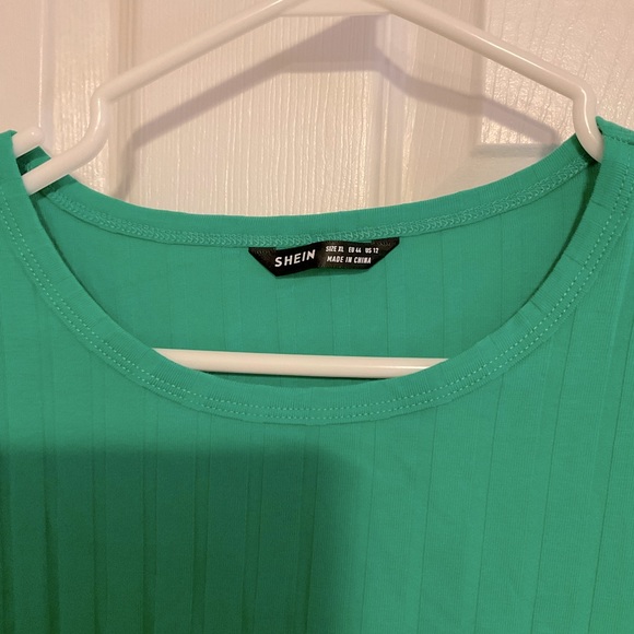 Drawstring Side Rib-knit Bodycon Dress XL - Picture 2 of 2